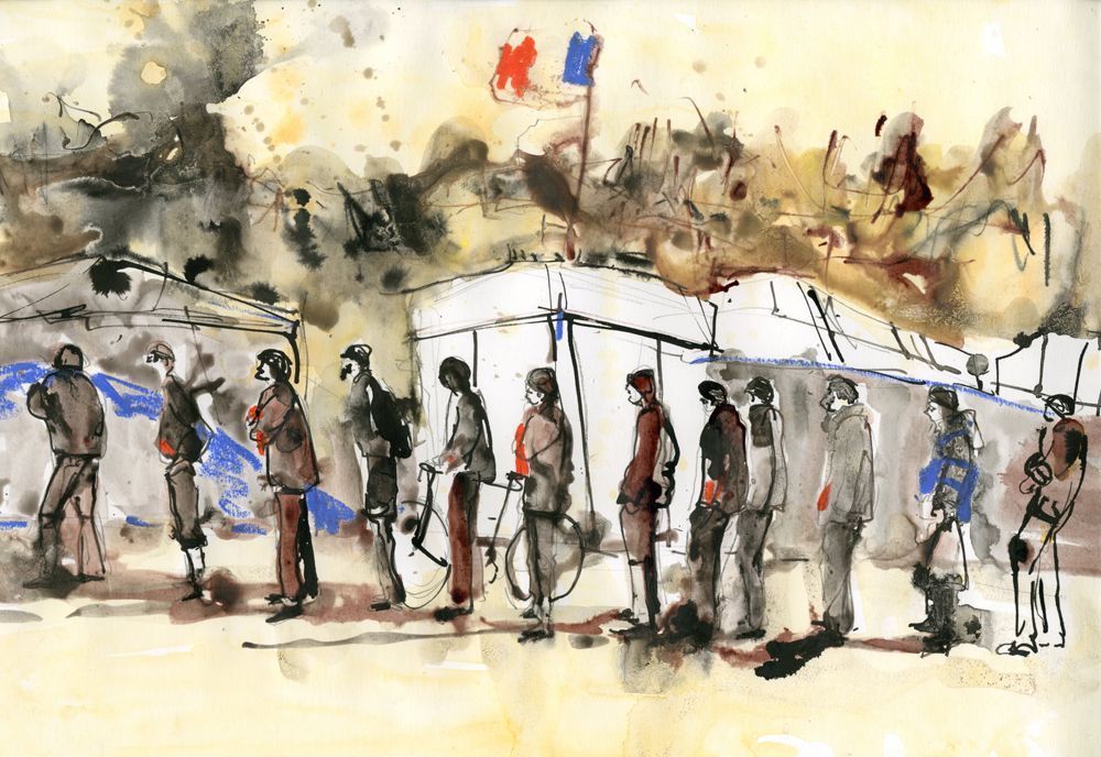 Reportage Art from the Calais Jungle: “A Sea of Tents Surrounds Me”