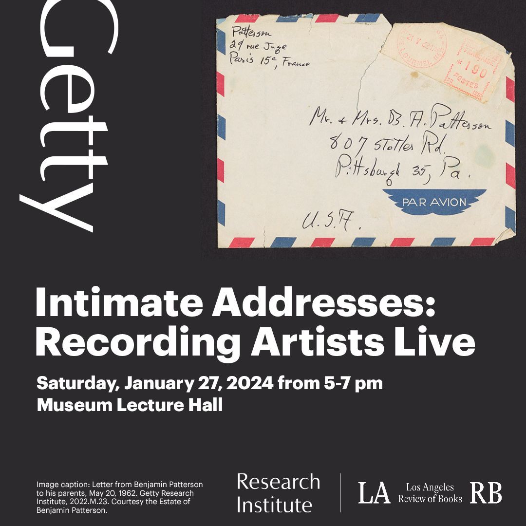 An Evening at the Getty with “Recording Artists: Intimate Addresses”